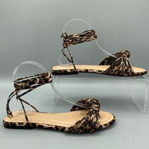 NEW on 34th Women’s Jenniee Knot Lace Up Sandals Leopard Size 6.5M